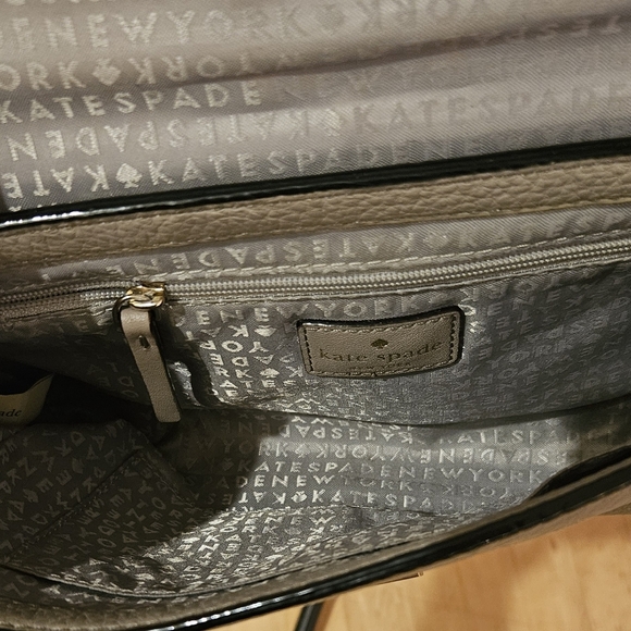 Kate Spade Sadie Envelope Crossbody Leather Purse U6687 Thunder Cloud Brown - Picture 5 of 7